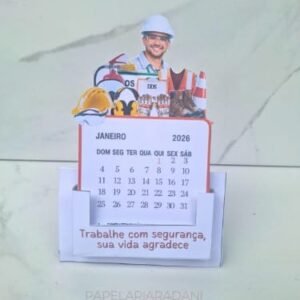 Calendário de mesa Técnico em Segurança do Trabalho (masculino) - arquivo digital